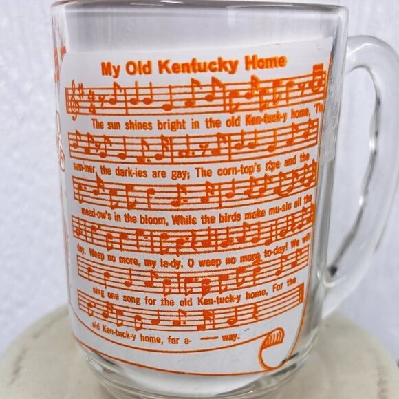 Vintage Hazel Atlas Glass Song Lyric Mug  My Old Kentucky Home - Picture 9 of 9